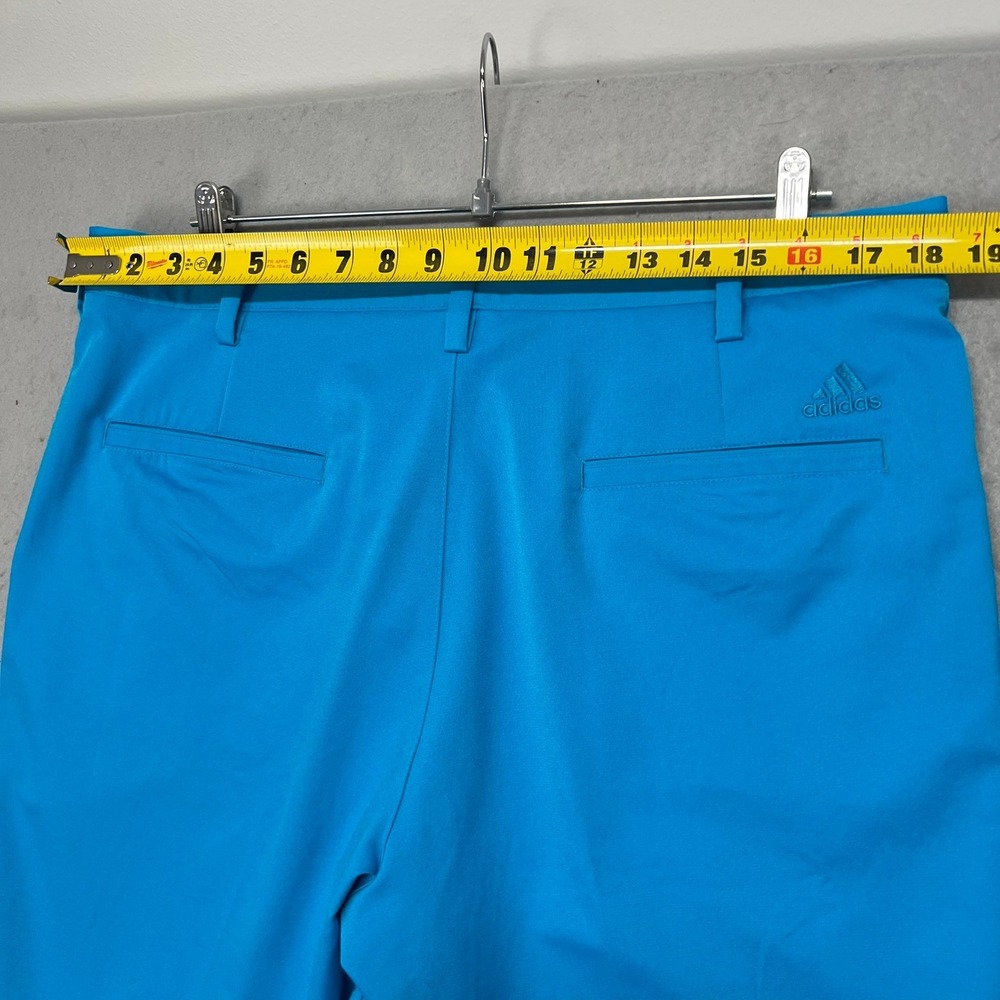 Adidas Mens Golf Shorts Cobalt‎ Blue Tech Flat Front Size 35 Inseam 10.5" - Picture 7 of 9